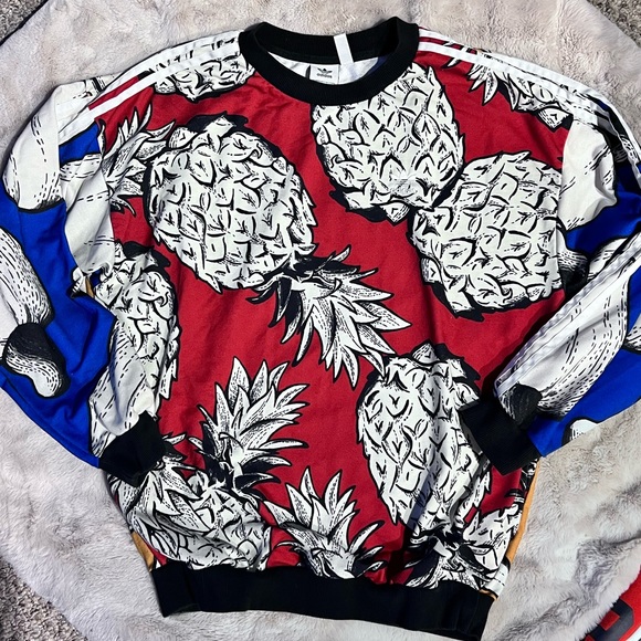 Adidas Farm Pineapple Crew Neck Sweatshirt - Picture 7 of 8